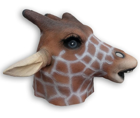 Mascara Latex Jirafa Madagascar Animales Disfraz Halloween - giraffe head wearing a santa hat roblox