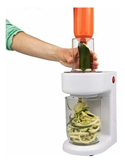 3-in-1 Vegetable Noodle Pasta Maker w 3 Different Zoodle Slicing Styles and XL Hopper MasterChef Electric Spiralizer FREE Recipe Guide MTF-SPR-771