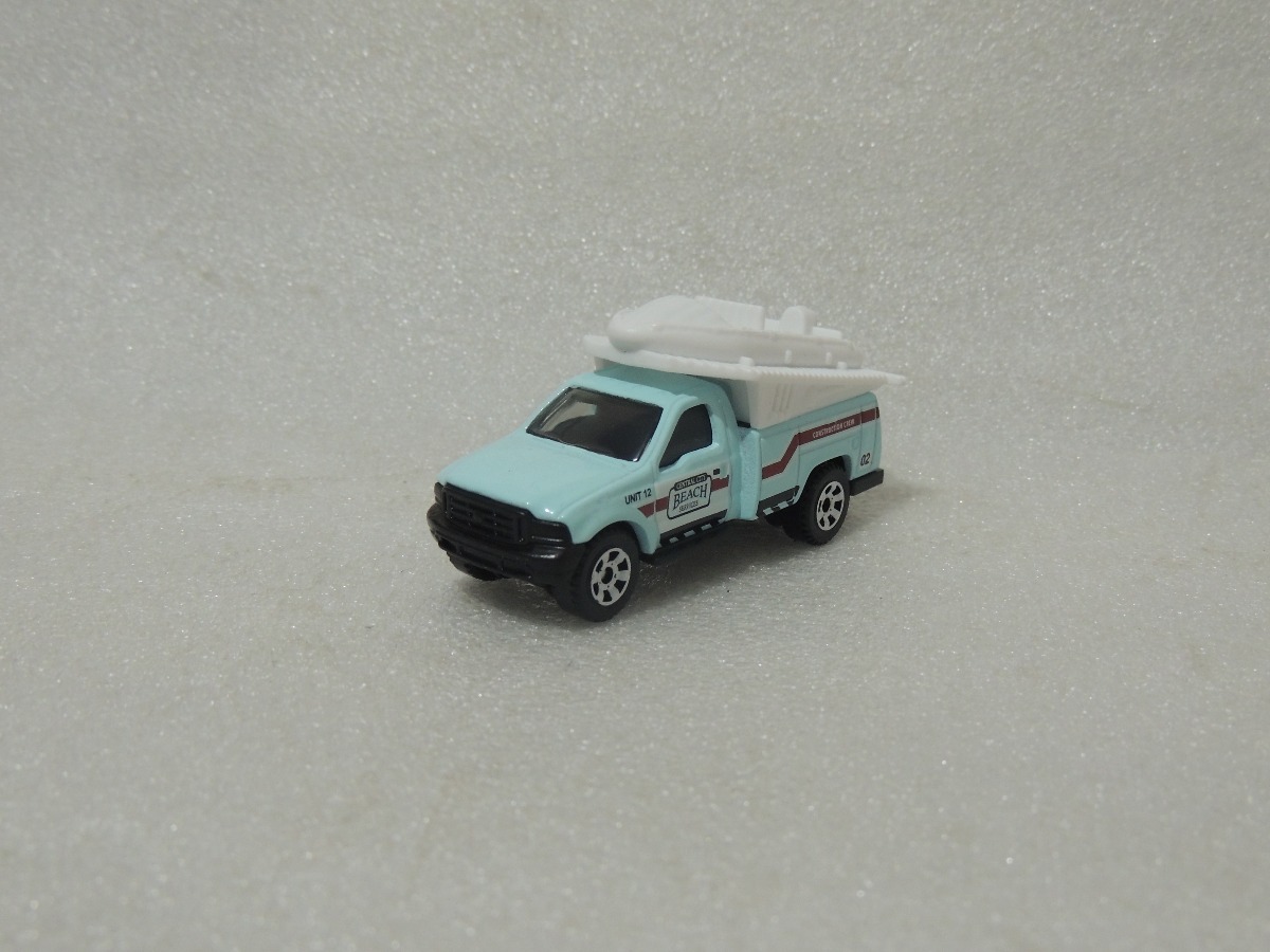 /'12 MATCHBOX FORD F-SERIES TRUCK WITH RAFT LOOSE 1:64 SCALE