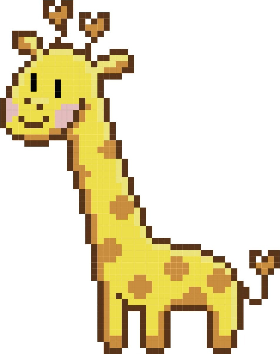 Рисунки по клеточкам Жираф
