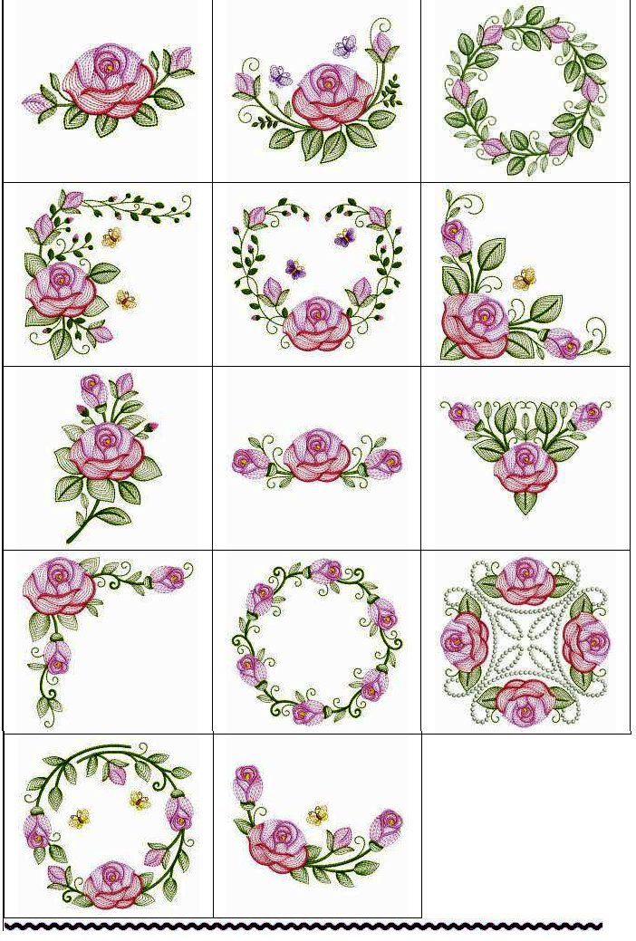 matriz desenho bordado rosas flores arranjos delicados r 9 90 em flores em desenho