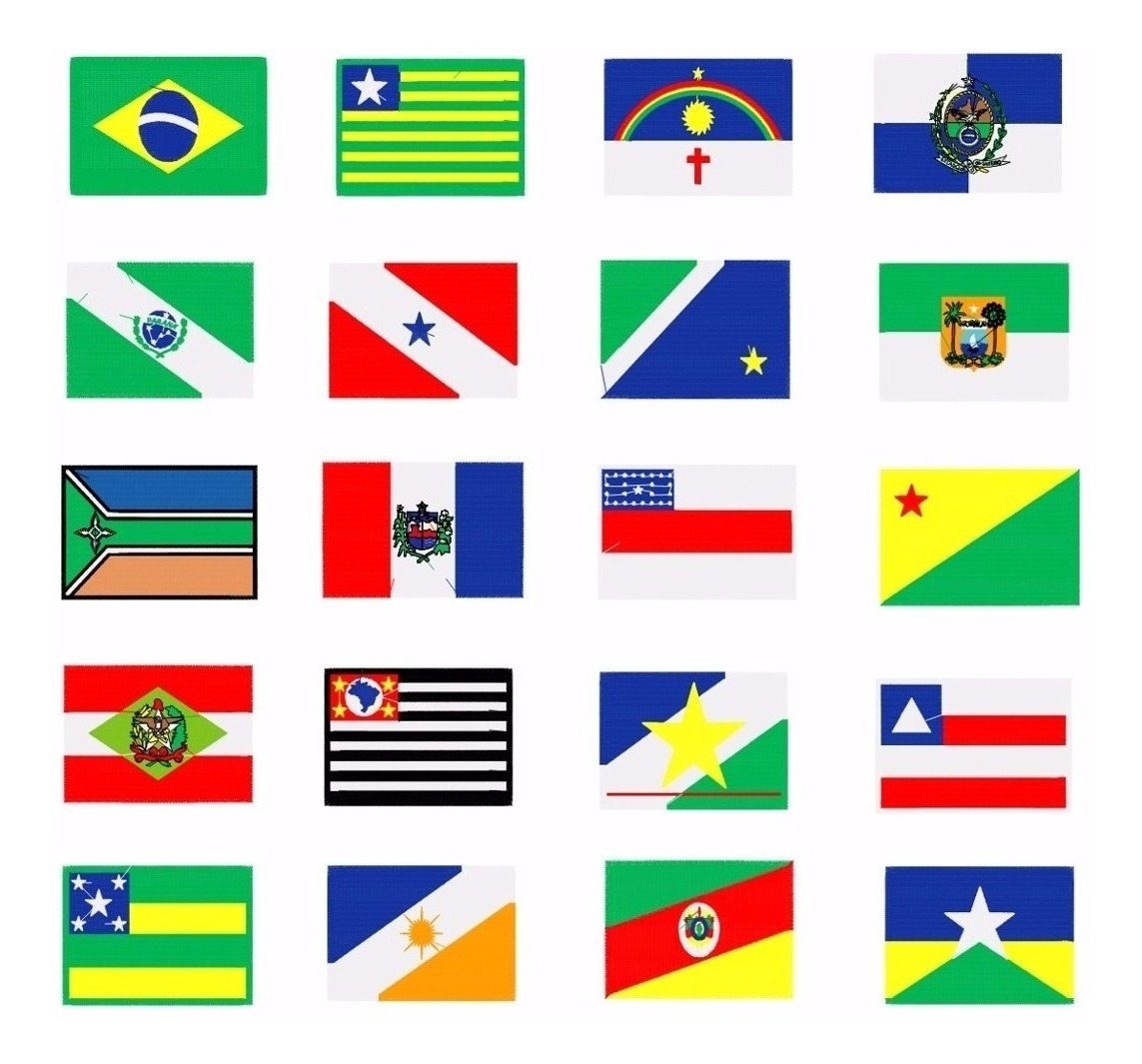 Matrizes Bordados Bandeiras Estados Brasil E Todos Países - R$ 18,00 em
