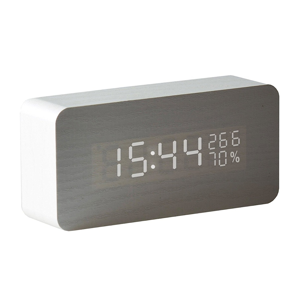 Mcbazel Digital Wood Alarm Clock Mini Desk Sound Senso Mini Desk Clock Sound Senso Cargando Zoom