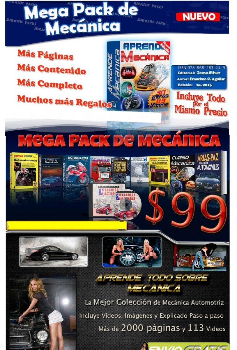 mecanica automotriz 24 libros 113 videos pack tuning gratis flyer mecanica automotriz