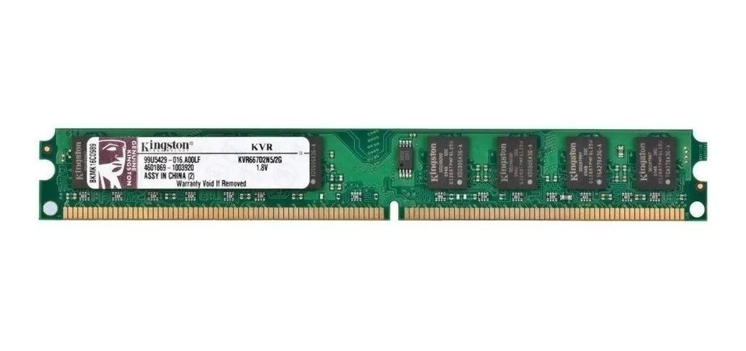 4 GB, 2 x 2 GB, DDR2, 667 MHz Memoria Kingston Technology ValueRAM DDR2 667MHz 4GB-Kit m/ódulo de