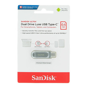 Memoria Usb Sandisk Ultra Dual Drive Luxe 64gb 3.1 Tipo C