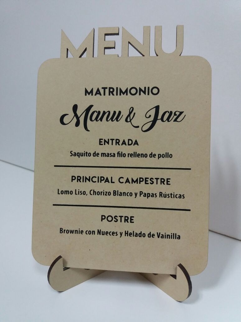 Menu O Carta Para Matrimonios, Eventos Y Restaurant - $ 1 