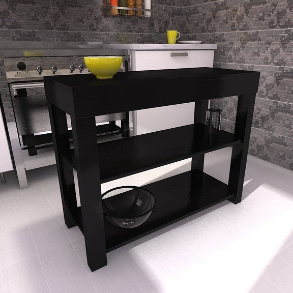 Mesa Auxiliar De Cocina Isla A Medida Laqueada Negra O Roja ... Mesa Auxiliar De Cocina Isla A Medida Laqueada Negra O Roja ...