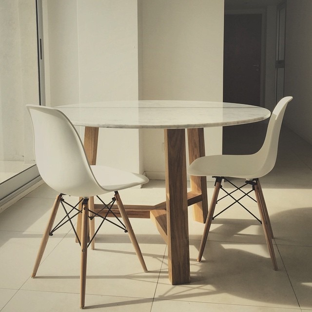 Mesa Cocina Comedor Madera Petiribi Redonda Marmol Carrara ... Mesa Cocina Comedor Madera Petiribi Redonda Marmol Carrara ...