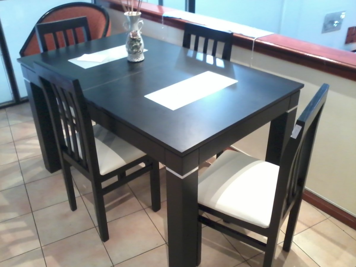mesa y cuatro sillas wenge mesa y cuatro sillas wenge