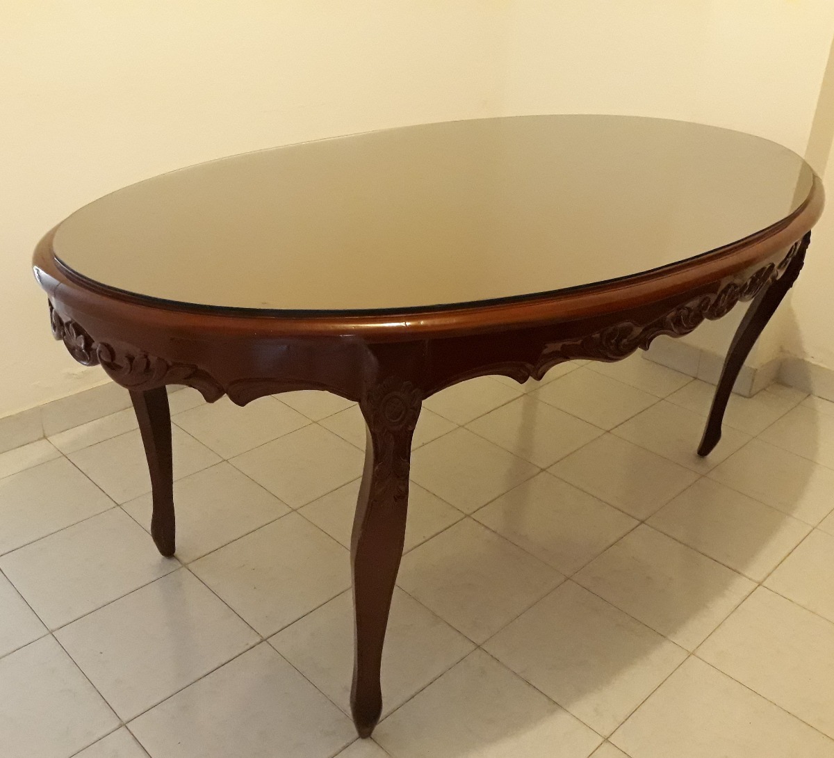 Mesa Comedor Antigua Luis Xv En Cedro Con Vidrio Negociable ... Mesa Comedor Antigua Luis Xv En Cedro Con Vidrio Negociable ...