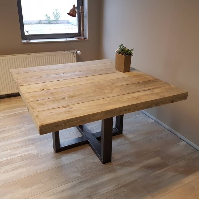Mesa Comedor Cuadrada Industrial Hierro Madera 140 - $ 7.800,00 en ... Mesa Comedor Cuadrada Industrial Hierro Madera 140 - $ 7.800,00 en ...