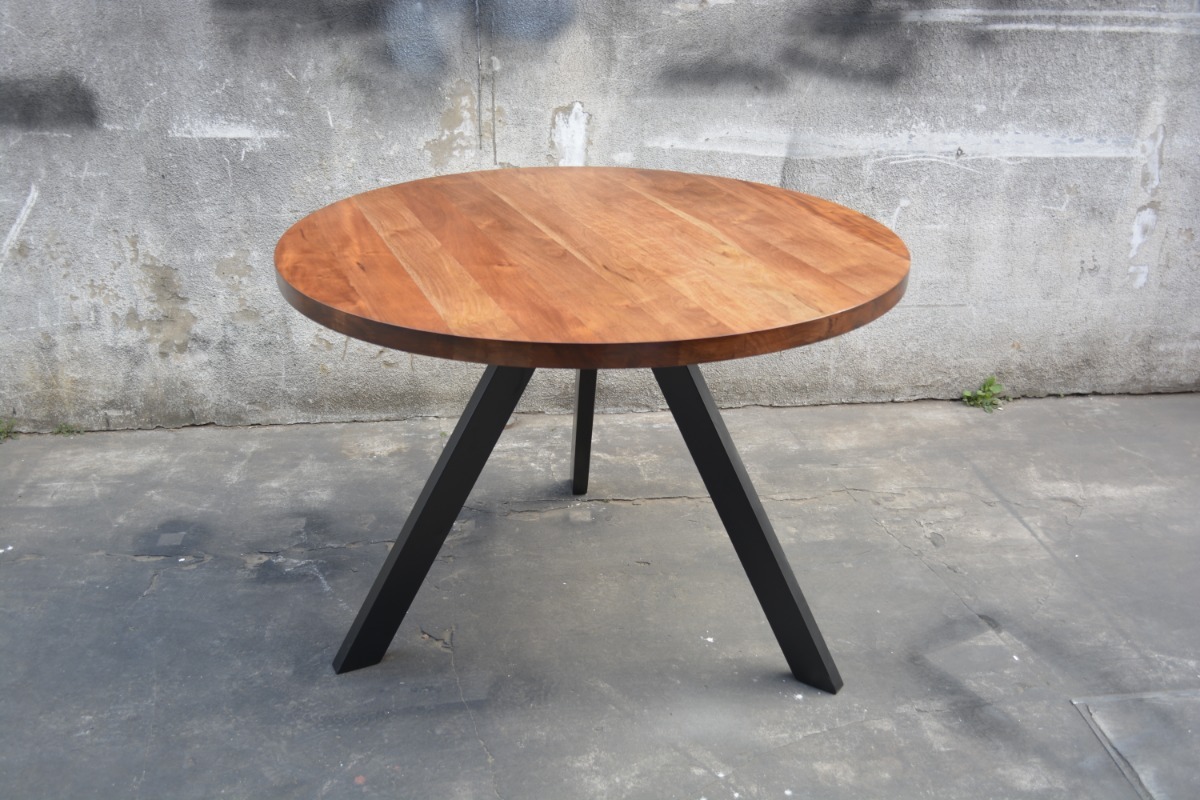 Mesa Comedor Diseño Industrial Redonda Hierro Y Madera 120cm ... Mesa Comedor Diseño Industrial Redonda Hierro Y Madera 120cm ...