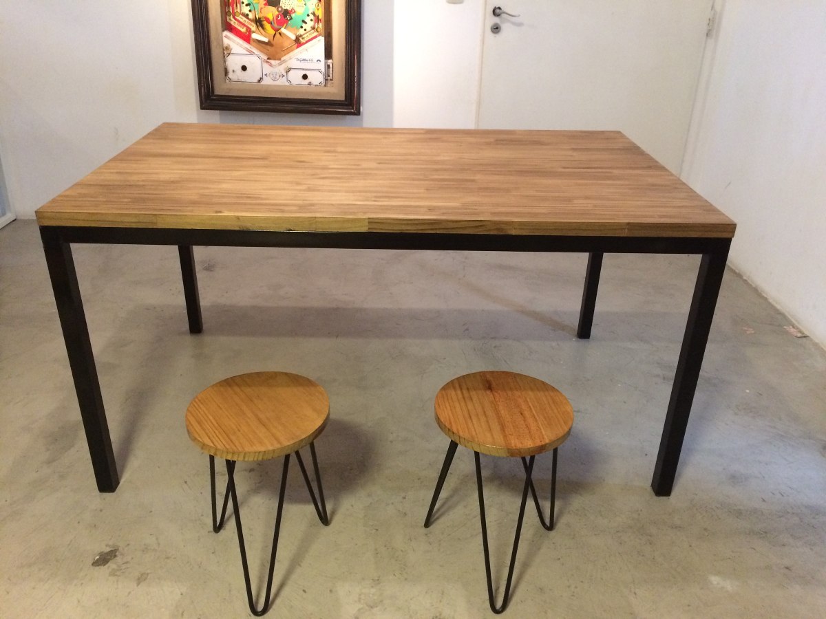 Mesa Comedor Estilo Industrial Hierro Y Madera - $ 4.200,00 en ... Mesa Comedor Estilo Industrial Hierro Y Madera - $ 4.200,00 en ...