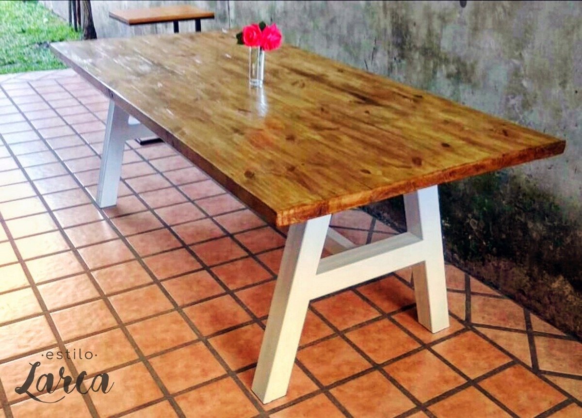 Mesa Comedor Estilo Industrial - Hierro Y Madera Rústica - $ 11.900 ... Mesa Comedor Estilo Industrial - Hierro Y Madera Rústica - $ 11.900 ...
