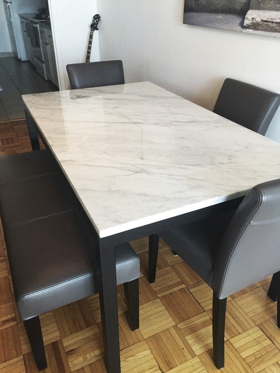 Mesa Comedor Hierro Negro O Blanco Mármol Carrara 130x70 - $ 24.900 ... Mesa Comedor Hierro Negro O Blanco Mármol Carrara 130x70 - $ 24.900 ...