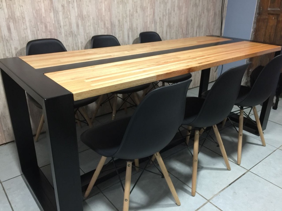 Mesa Comedor Industrial - Hierro Y Madera. - $ 20.900,00 en Mercado ... Mesa Comedor Industrial - Hierro Y Madera. - $ 20.900,00 en Mercado ...