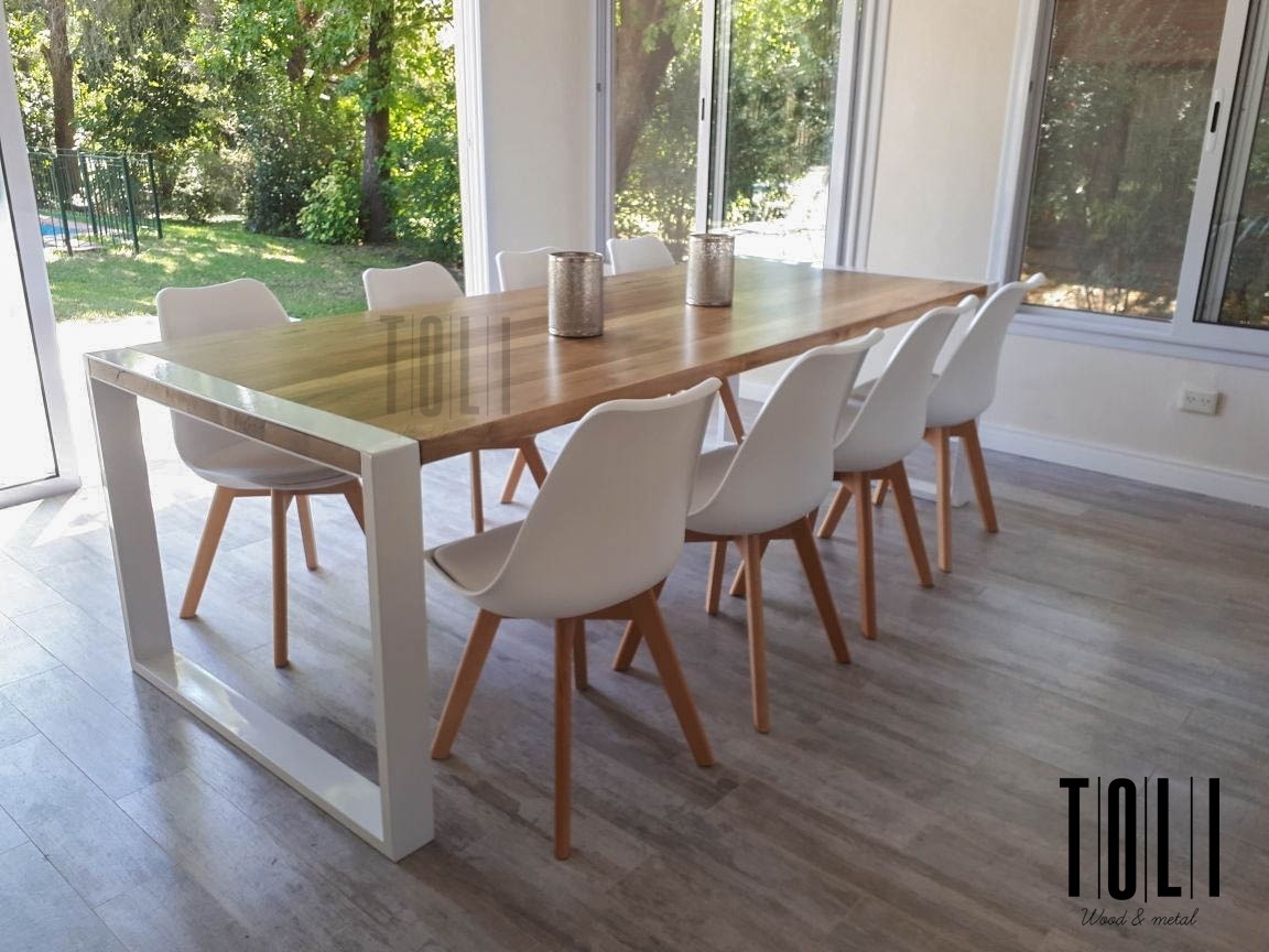 Mesa Comedor Industrial Hierro Y Madera Laurel Macizo240x100 ... Mesa Comedor Industrial Hierro Y Madera Laurel Macizo240x100 ...