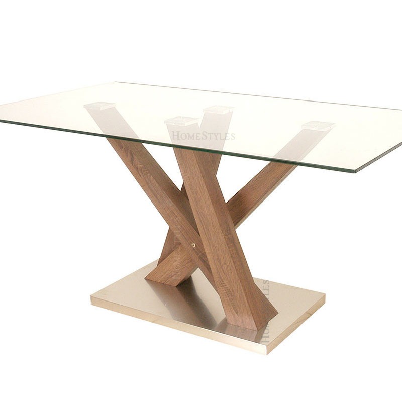 Mesa Comedor Liberty (160x90) Tapa Vidrio 12mm Patas Madera ... Mesa Comedor Liberty (160x90) Tapa Vidrio 12mm Patas Madera ...