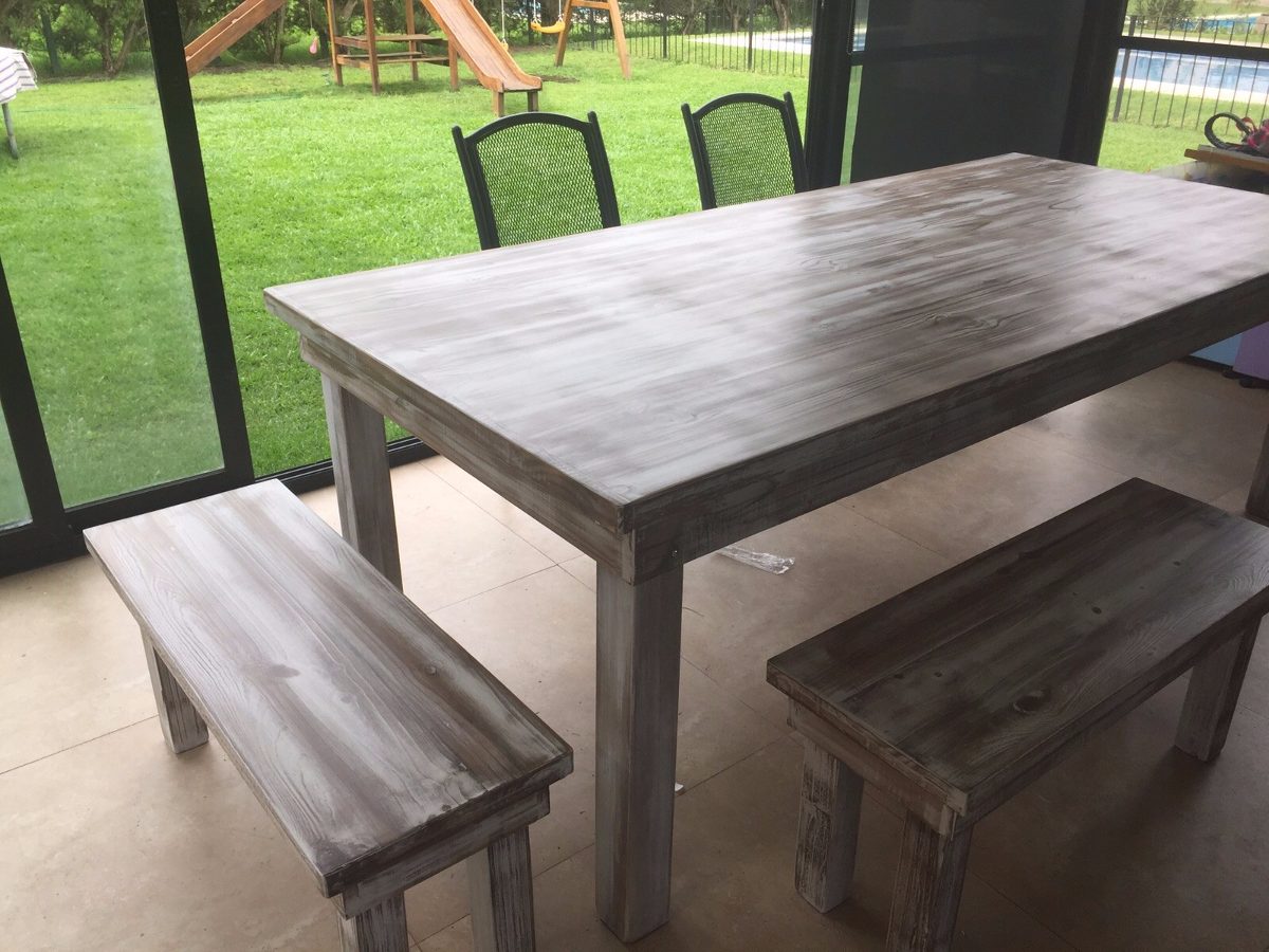 Mesa Comedor Madera Maciza Patinada Y Laqueada 2.00 X 1.00 - $ 4.690 ... Mesa Comedor Madera Maciza Patinada Y Laqueada 2.00 X 1.00 - $ 4.690 ...