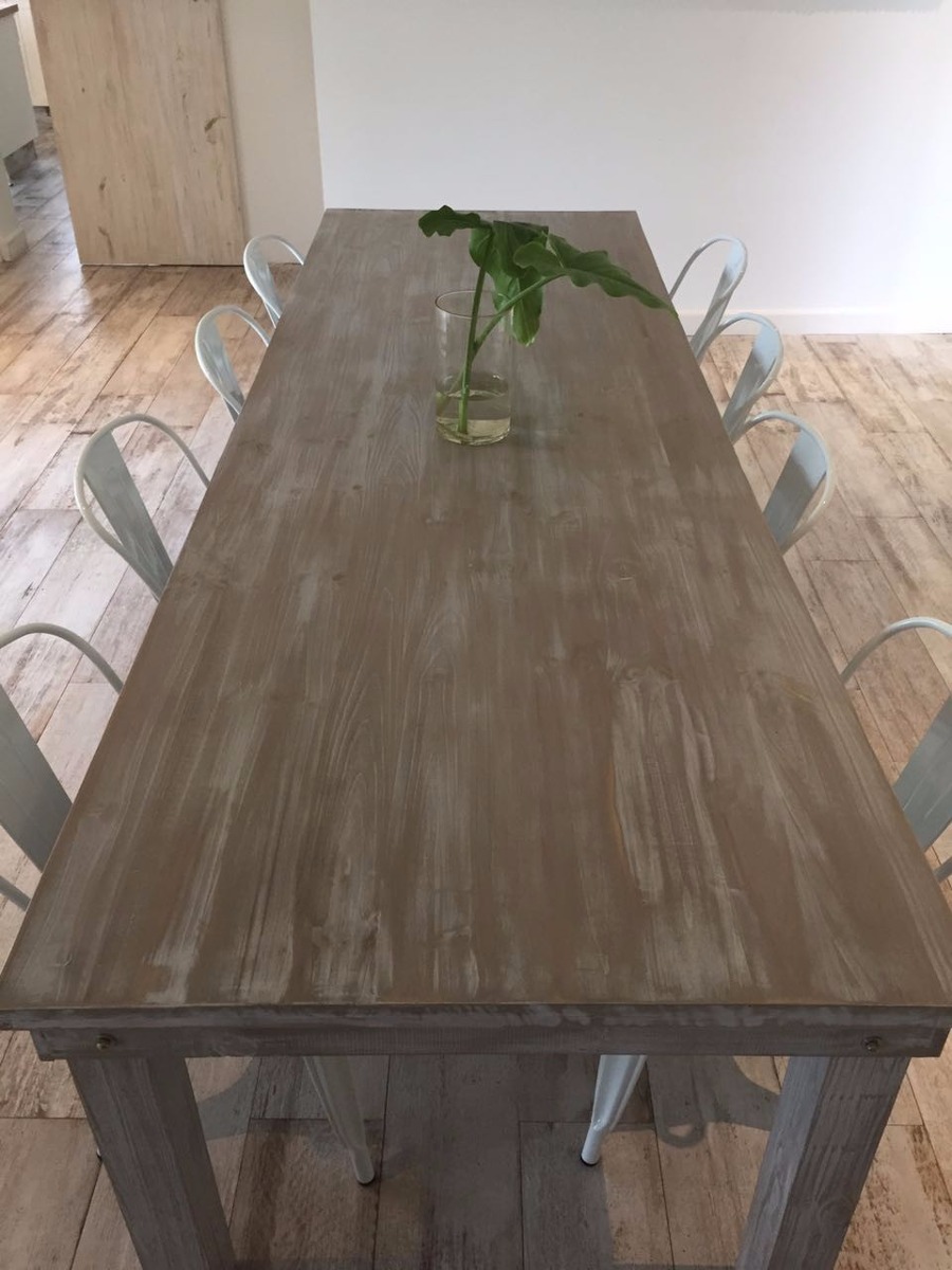 Mesa Comedor Madera Maciza Patinada Y Laqueada 2.50 X 1.20 - $ 6.100 ... Mesa Comedor Madera Maciza Patinada Y Laqueada 2.50 X 1.20 - $ 6.100 ...