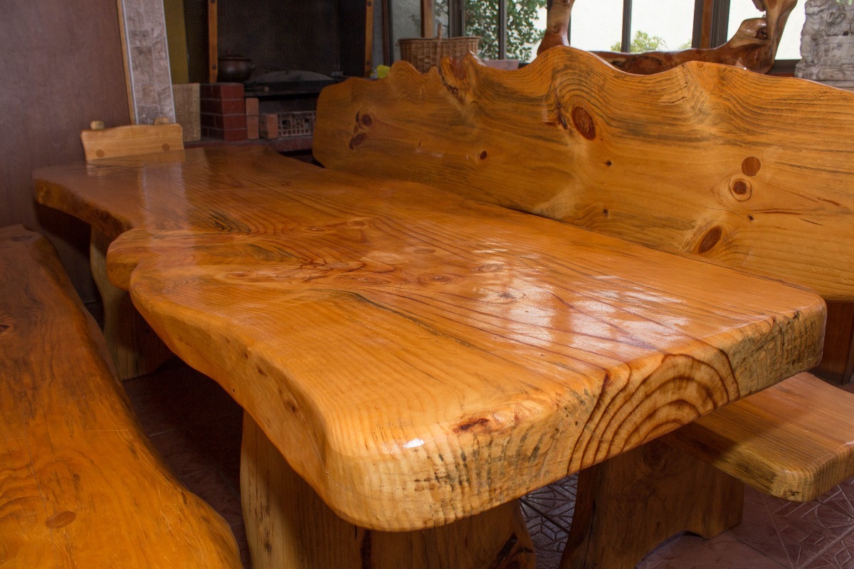 Mesa Comedor Madera Rustica Completa + 4 Bancas Madera - $ 849.000 ... Mesa Comedor Madera Rustica Completa + 4 Bancas Madera - $ 849.000 ...