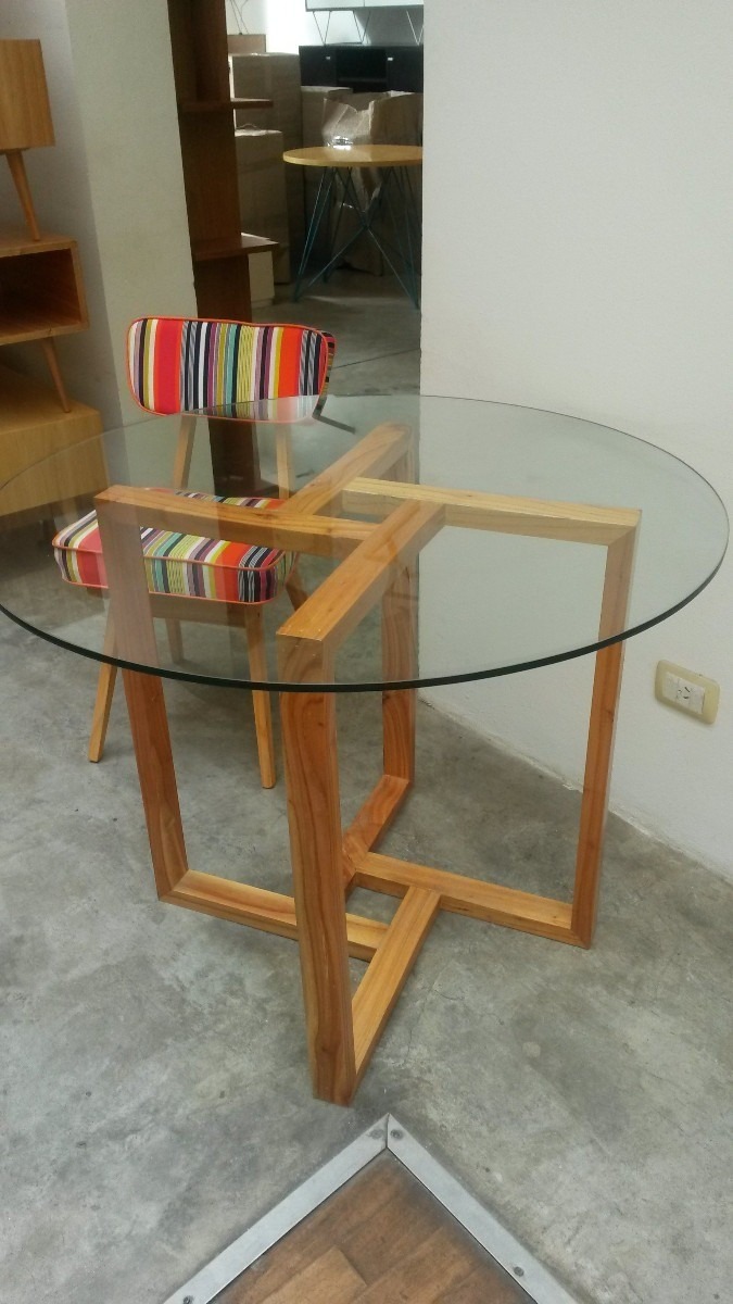 Mesa Comedor Madera Vidrio Hierro Diseño Moderno Mobl Fact A ... Mesa Comedor Madera Vidrio Hierro Diseño Moderno Mobl Fact A ...