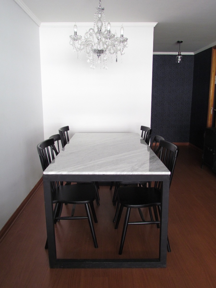 Mesa Comedor Mármol Carrara Base Fierro Desimón - $ 349.990 en ... Mesa Comedor Mármol Carrara Base Fierro Desimón - $ 349.990 en ...