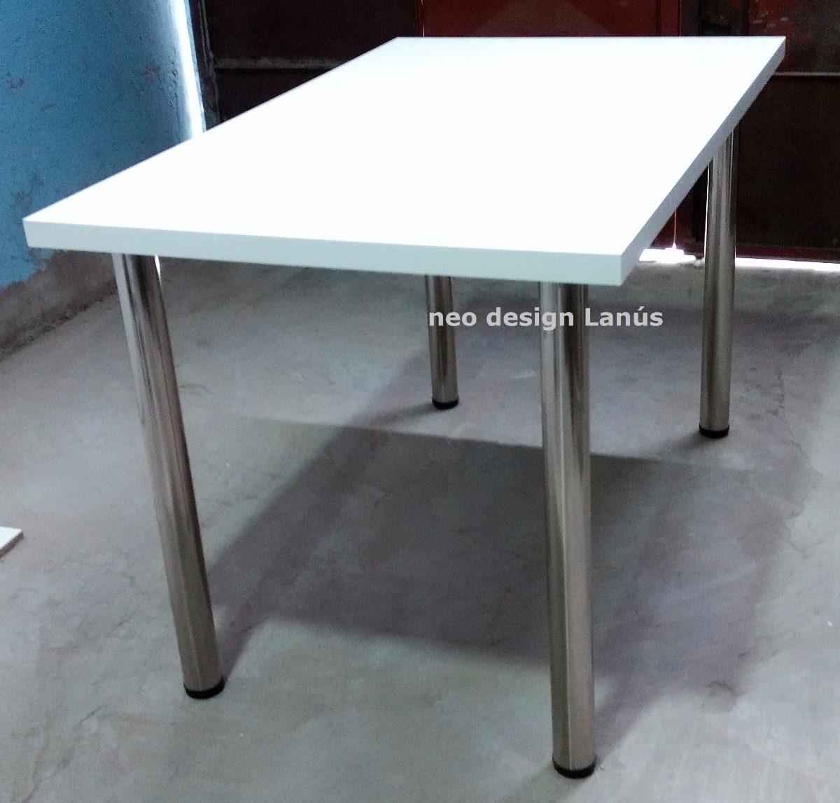 Mesa Comedor Melamina 4 Patas Cromadas 1,30 X 0,80m-fabrica ... Mesa Comedor Melamina 4 Patas Cromadas 1,30 X 0,80m-fabrica ...