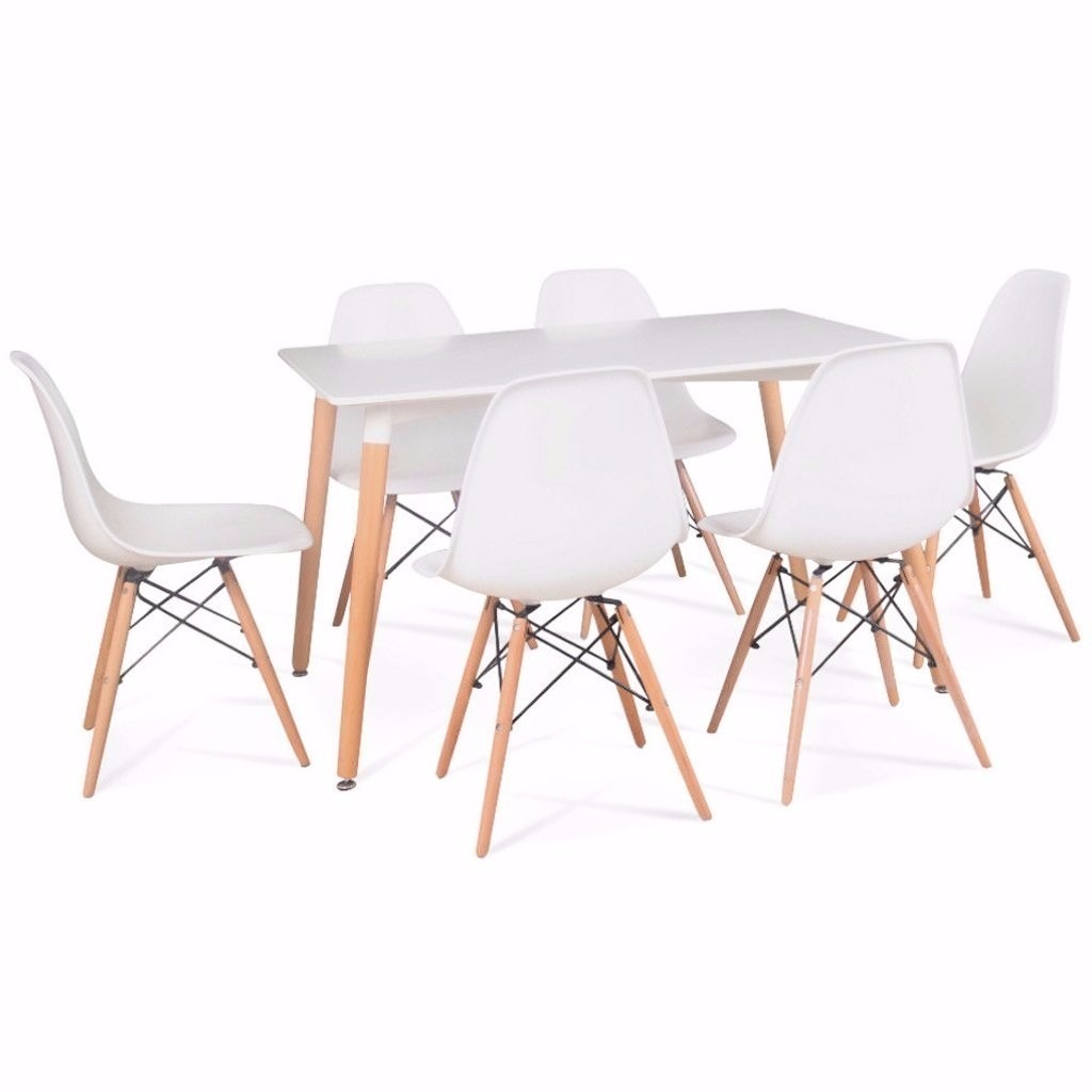Mesa Comedor Moderna Eames 160x90 Y 6 Sillas - Liquidación ... Mesa Comedor Moderna Eames 160x90 Y 6 Sillas - Liquidación ...