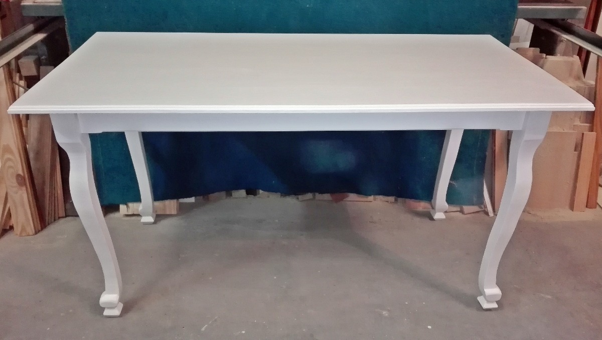 Mesa Comedor Pino Macizo S/pintar 80 X 120 Cm.pata Provenzal Mesa Comedor Pino Macizo S/pintar 80 X 120 Cm.pata Provenzal