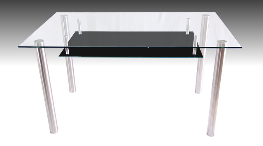 Mesa comedor diseno moderna escritorio vidrio 7.700,00 en ... Mesa rectangular acero moderna