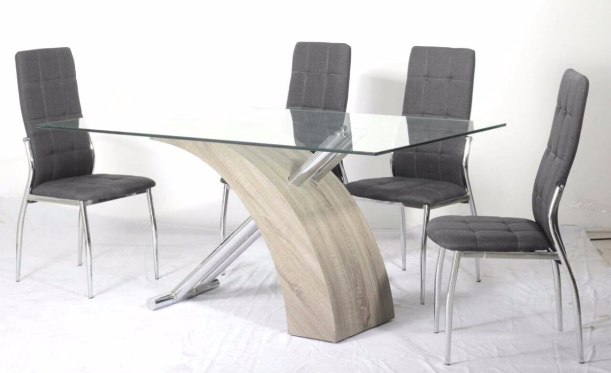 Mesa Comedor Vidrio Y Madera Victory 1.60 - Living Style - $ 12.199 ... Mesa Comedor Vidrio Y Madera Victory 1.60 - Living Style - $ 12.199 ...