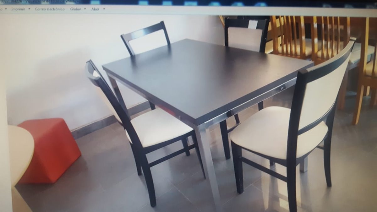 Mesa Comedor Wengue Base Cromada + 4 Sillas En Madera - $ 18.000,00 ... Mesa Comedor Wengue Base Cromada + 4 Sillas En Madera - $ 18.000,00 ...