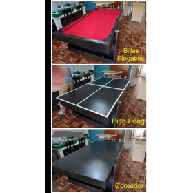 Mesa De Billar 3 En 1 Se Convierte Mesa Ping Pong Y Comedor