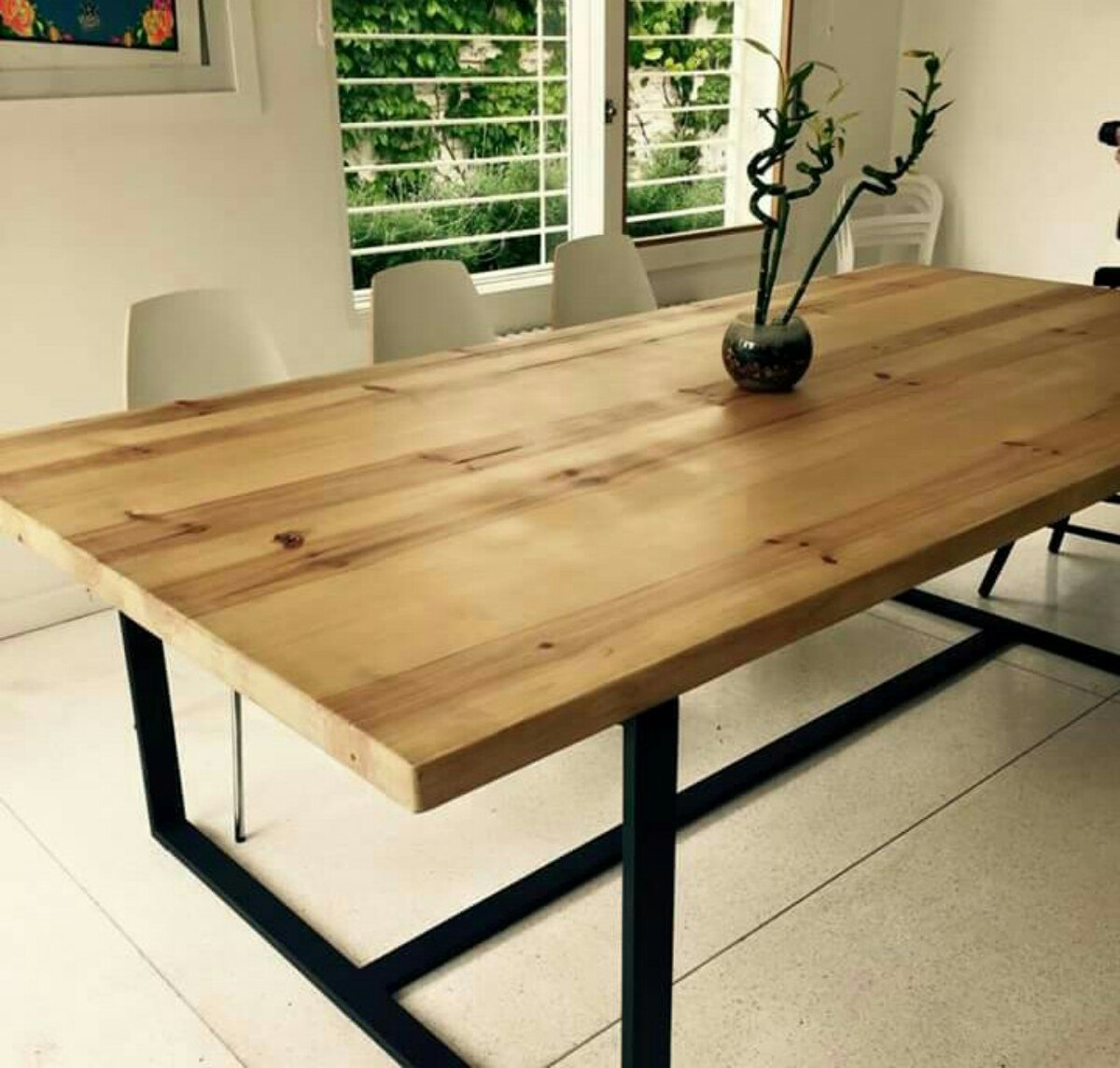 Mesa De Comedor 8 Personas Hierro Y Madera Maciza - $ 32.000,00 en ... Mesa De Comedor 8 Personas Hierro Y Madera Maciza - $ 32.000,00 en ...