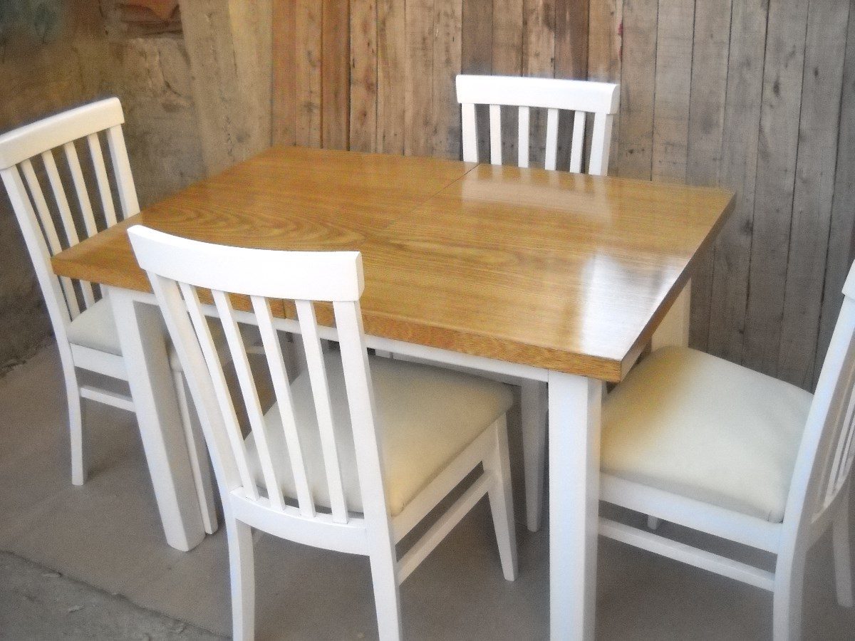 Mesa De Comedor Extensible De 120mts A 1,60mts + 4 Sillas - $ 23.250 ... Mesa De Comedor Extensible De 120mts A 1,60mts + 4 Sillas - $ 23.250 ...