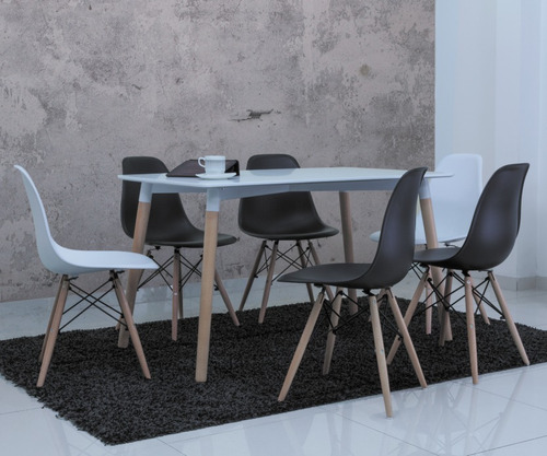 Mesa de comedor importado diseño moderno 6 puestos. reiva ...