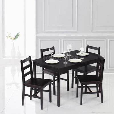 Mesa De Comedor Rectangular De 5pcs Set 4 Sillas Cocina Sala ... Mesa De Comedor Rectangular De 5pcs Set 4 Sillas Cocina Sala ...