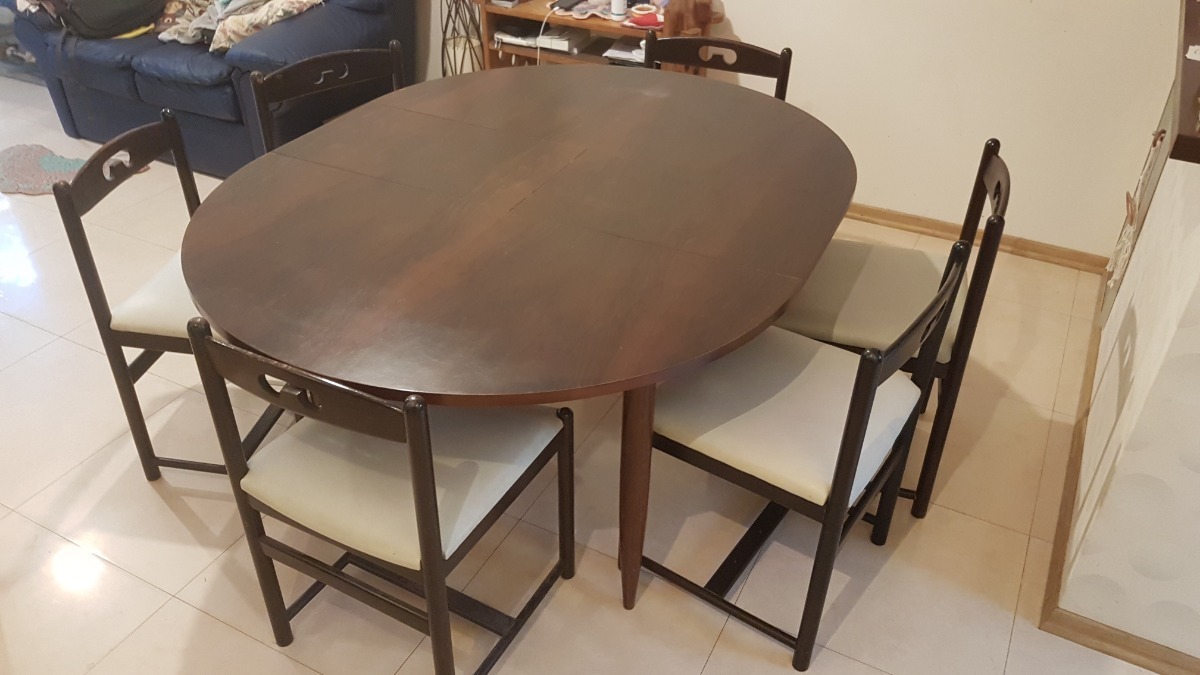 Mesa De Comedor Redonda Extensible + 6 Sillas - $ 11.500,00 en ... Mesa De Comedor Redonda Extensible + 6 Sillas - $ 11.500,00 en ...