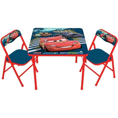 Mesa De Ferro Com 2 Cadeiras Infantil Carros R 555,55 em Mercado Livre