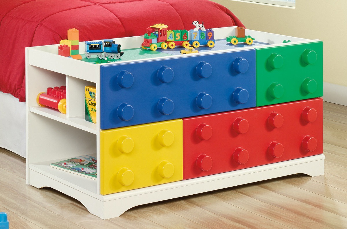 Mesa De Juegos Para Niños Estilo Lego En Madera - $ 7,194 ...