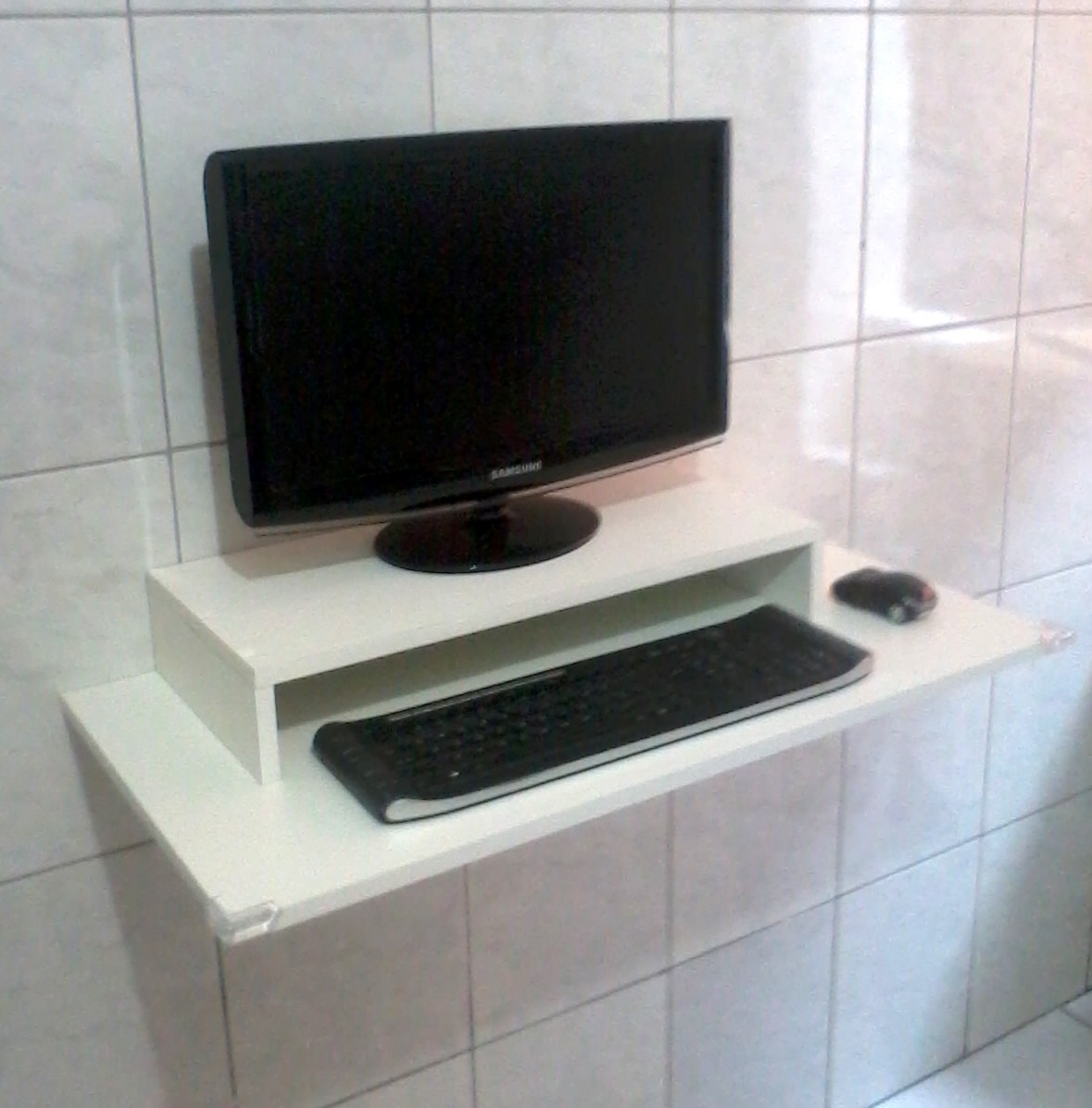 Mesa De Parede 90c X 41l + Suporte P Monitor pronta Entrega R$ 69,50 em Mercado Livre Mesa Pc Parede ~ Mesa De Parede 90c X 41l + Suporte P Monitor pronta Entrega R$ 69,50 em Mercado Livre