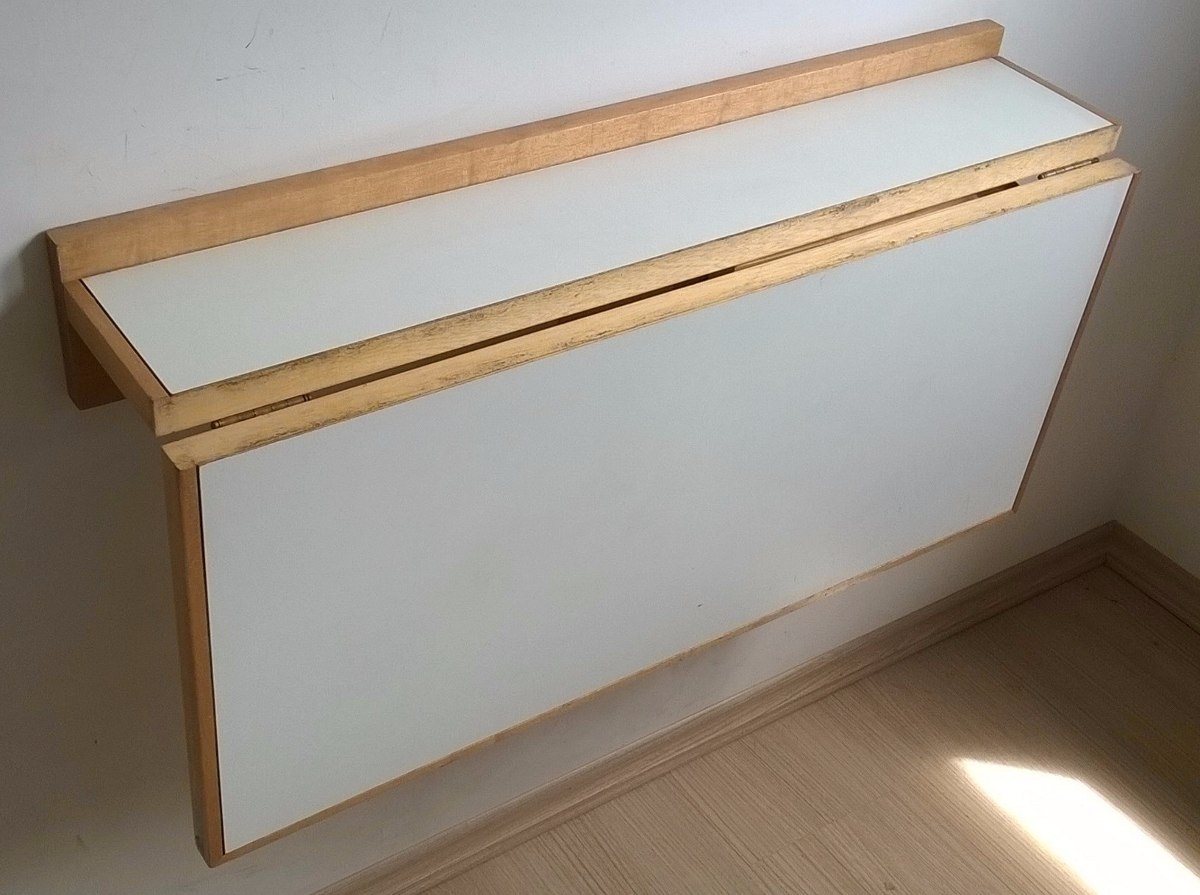 Mesa De Parede Dobravel 80×50 Em Madeira R$ 90,00 em Mercado Livre Mesa Fixa Parede ~ Mesa De Parede Dobravel 80×50 Em Madeira R$ 90,00 em Mercado Livre