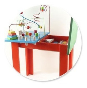 mesas didacticas para niños de madera