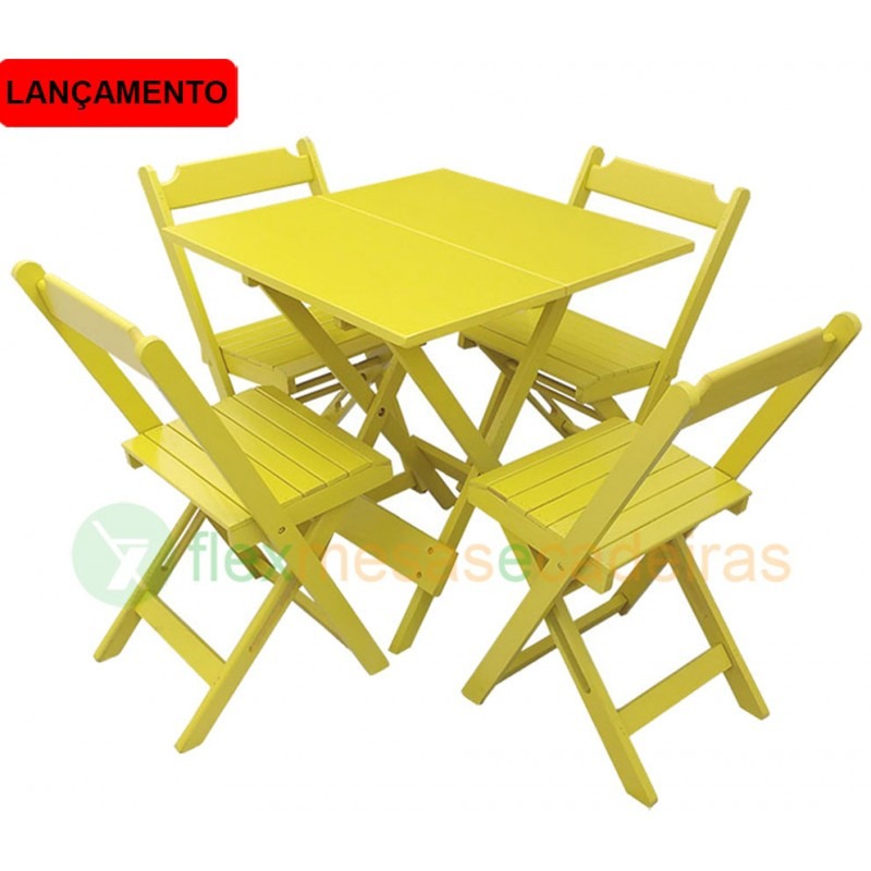 Mesa Dobravel Madeira Com 4 Cadeiras Entrega Somente Rj! R$ 400,00 em Mercado Livre Armario Lavadora Exterior ~ Mesa Dobravel Madeira Com 4 Cadeiras Entrega Somente Rj! R$ 400,00 em Mercado Livre