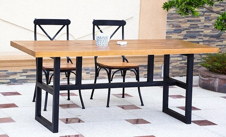 Mesa En Hierro Y Madera Para Comedor - $ 10.000,00 en Mercado Libre Mesa En Hierro Y Madera Para Comedor - $ 10.000,00 en Mercado Libre