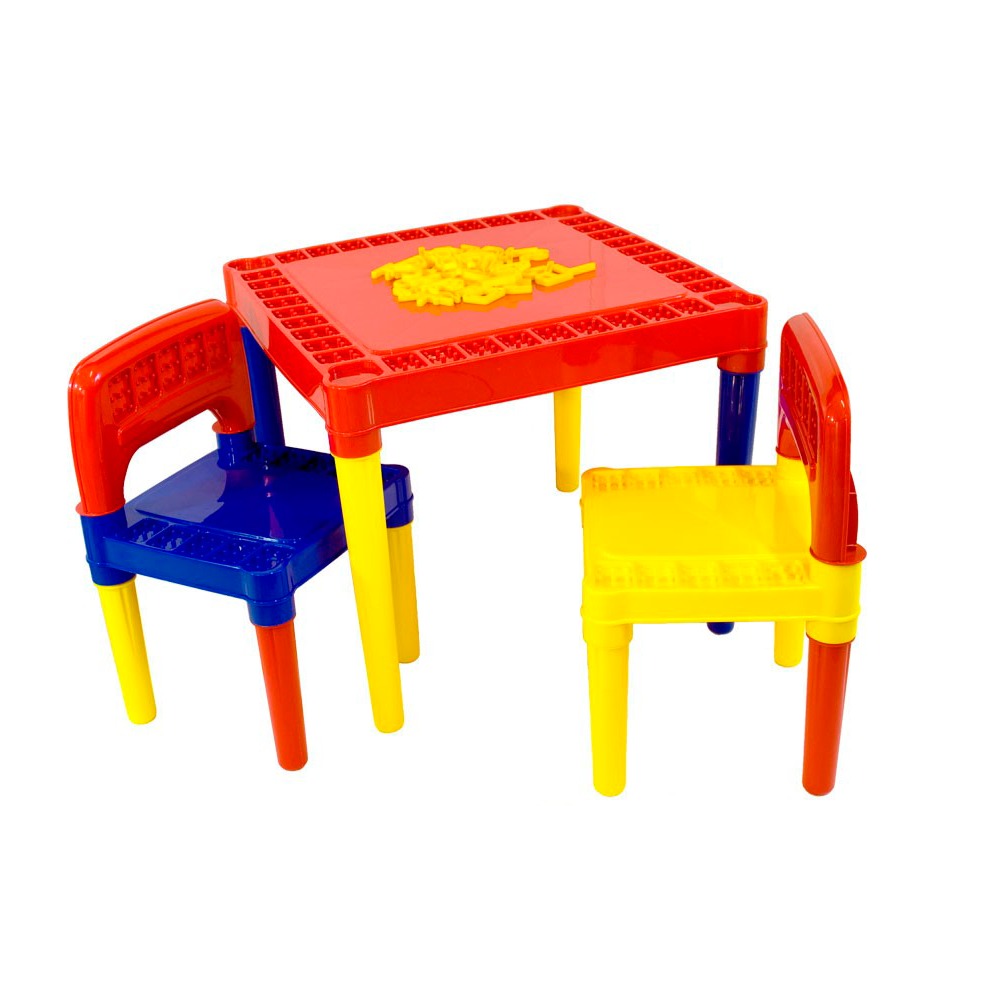 Mesa Infantil Mesinha Educacional Com 2 Cadeiras Colorida