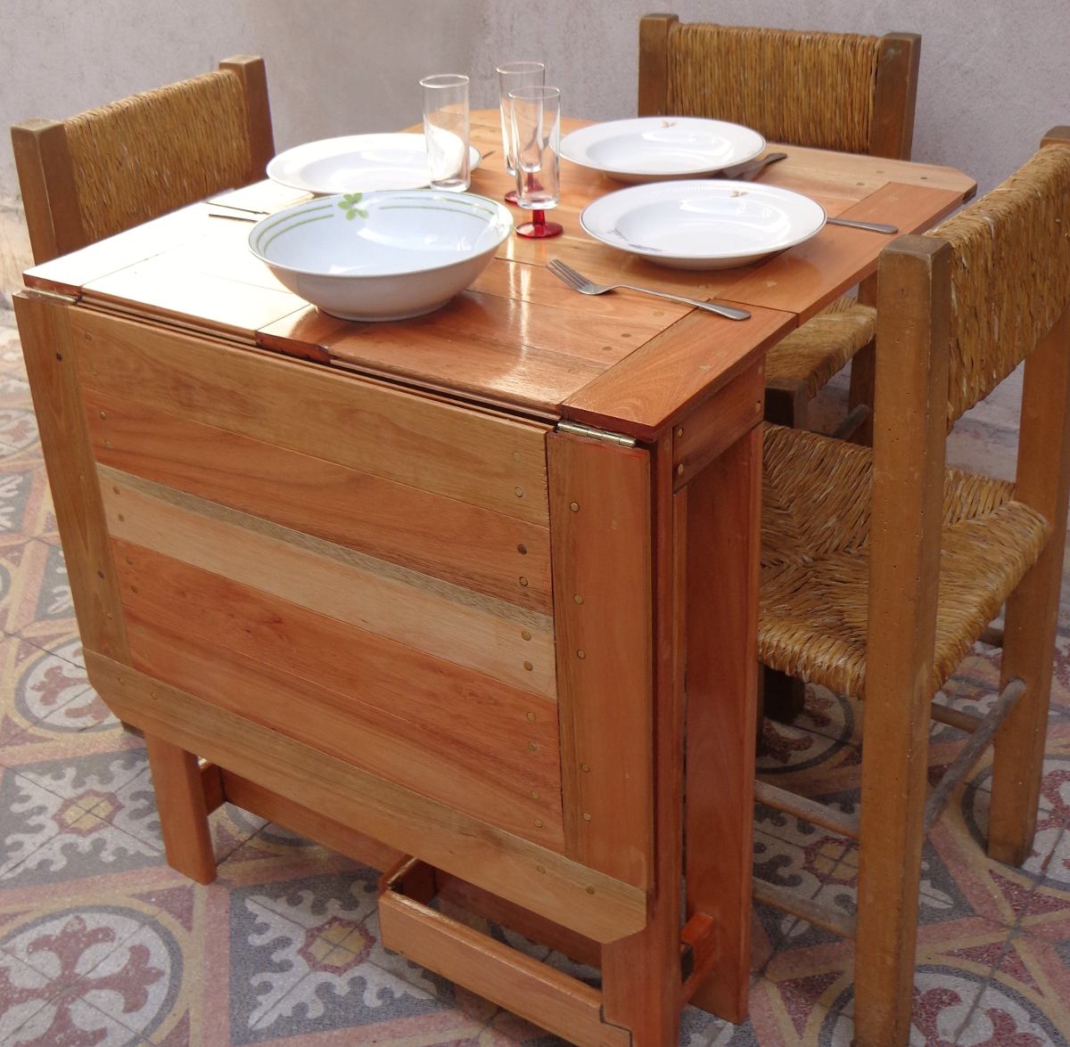 Mesa Plegable De Madera Maciza Rectangular Cocina O Comedor ... Mesa Plegable De Madera Maciza Rectangular Cocina O Comedor ...