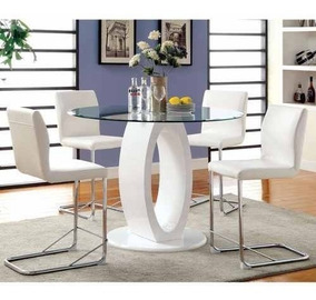 Uv Comedor Base Redonda Vidrio Sistema Laqueada Diseño Mesa y8vmwOn0N